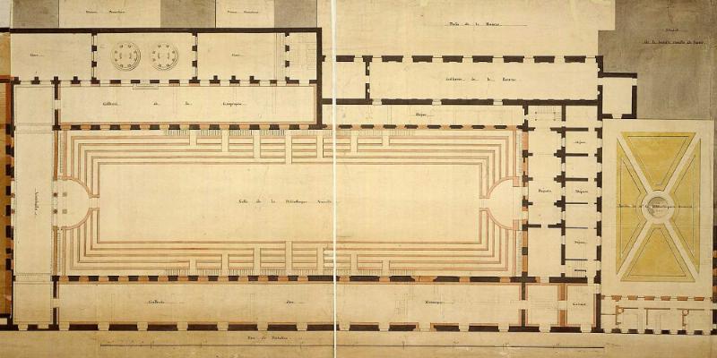 Bibliothèque remplie de livres de philosophie et d’architecture française, inspiration